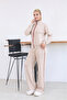 Women's Ribbed Zippered High Collar Wide Leg Two-Piece Tracksuit Set