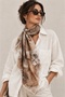 Floral Patterned Multi-Purpose Shawl Scarf Foulard Pareo – Women's Shawl - 4
