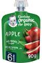 Gerber Organic Puree Baby Food with Apple, No Added Sugar, No Artificial Flavors and No Preservatives, 90 g