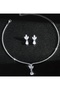 Tulip-Looking Luxurious Crystal Stone Necklace and Earring Set - 3