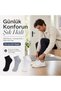 Men's Short Socks 6-Pack |   80% Cotton Seamless Toe, Breathable, Black Gray White - 3