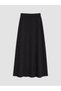 Özmarka New Season Black Knitwear Skirt with Elastic Waist - 5