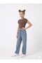 Girl's 8713 Stone Printed Denim Trousers - 2