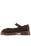 Rakerplus 120-Kn-Leather Brown 100% Natural Leather Girls' Ballerina Shoes - 2