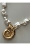 Sea Shell/Acrylic Baroque Pearl Necklace - 3