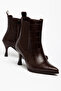 Ottava Brown Pointed Toe Women's Heeled Boots - 3