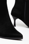 Toronto Black Suede Pointed Toe Women's Heeled Boots - 2