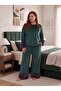 Plus Size Pajama Sets - Green - Long - 7