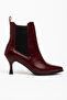 Ottava Burgundy Pointed Toe Women's Heeled Boots