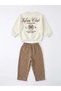 Children's Top and Bottom Set Safari Club Sweatshirt and Plaid Pants Set - 4