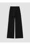 Black Women's Thick Sweatpants with Elastic Waist - 8