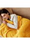 بطانية سرير مزدوجة من الصوف الناعم بملمس دافئ مريح ونمط زغبي وخفيفة الوزن للأريكة والسرير من اكسكلوس - 2