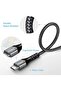 فاسجير كيبل USB C الى USB-C بقدرة 100 واط بطول 6 اقدام/1.8 متر للشحن السريع 5 امبير مضفر متوافق مع م - 5