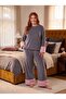 Plus Size Pajama Sets - Gray - Long - 2