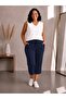 Plus Size Shorts & Bermuda - Dark blue - Elastic - 3