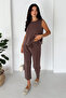 Women's Sleeveless Blouse with Elastic Waist and Comfortable Cut Pants Two-Piece Set - 5
