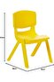 Cosmoblast Preschool Kindergarten Stackable Correct Sitting Posture Chair Plastic Colorful Chair - 6