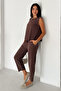 Women's Sleeveless Blouse with Elastic Waist and Comfortable Cut Pants Two-Piece Set - 2