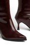 Angeles Burgundy Pointed Toe Women's Heeled Boots - 5