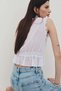 Frill-trimmed lyocell top - 4