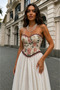 Imported Fabric Patterned Premium Tie-Up Corset - 2
