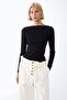 Ribbed boat-neck top - 2
