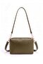 Women's Khaki Zippered Adjustable Strap Shoulder and Crossbody Bag Daily Stylish Handbag