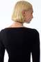 Ribbed boat-neck top - 4
