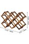 Skiddo Solid Wood Wine Rack for Home Creative Folding Simple and Durable 10-Bottle Wine Holder Accessories - 3