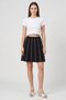 Women Textured Mini Skirt, Black - 2