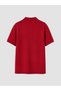 Burgundy Polo Neck Girl's T-Shirt - 3