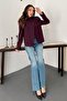 Plum double buttoned jacket - 3