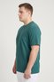 Men Sportswear Fit Short Sleeve Outdoor T-Shirt, Teal Green - 3