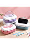 Bento Lunch Box Water Cup Set for Kids,1000ml Bento Lunch Box Set with 400ml Water Bottle, 4 Compartments Portions Lunchbox with Tableware and Sauce Containers Pink - 7
