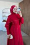 Claris Cape Dress Red - 2