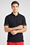 Men Fitted Curry Short Sleeve Golf Polo Shirt, Black