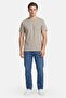Men Crew Neck Short Sleeve Textured T-Shirt, Sand - 2