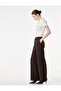 Tie-Waist Belted Pocketed Straight Loose Straight-Leg Pleated Trousers - 3