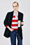Oversized Jacket Collar Lined Blazer Jacket C2457Ax26Au - 2
