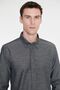 Men's Gri-Gri 100% Cotton Slim Fit Concealed Button Collar Herringbone Patterned Shirt - 5