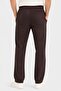 Men Regular Fit Plain Jogger Pants, Dark Brown - 4