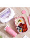 Bento Lunch Box Water Cup Set for Kids,1000ml Bento Lunch Box Set with 400ml Water Bottle, 4 Compartments Portions Lunchbox with Tableware and Sauce Containers Pink - 4