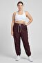 Women Loose Fit Project Rock Training Track Pants, Maroon - 2