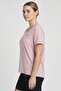 Women Loose Fit Short Sleeve Training Top, Pink - 3