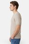 Men Crew Neck Short Sleeve Textured T-Shirt, Beige - 3