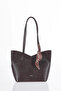 Scarf Detailed Shoulder Bag Dark Brown
