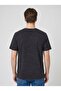 Men Crew Neck Short Sleeve Washed T-Shirt, Black - 4