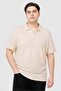 Men Regular Fit Plain Short Sleeve Polo Shirt, Tan