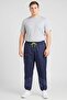 Men Loose Fit Training Track Pants, Navy - 2