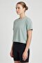 Women Loose Fit Short Sleeve Training T-Shirt, Sage - 3